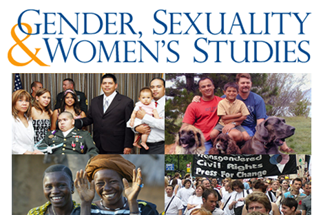 Gender, Sexuality and Women's Studies logo and composite image showing a diverse array of women from around the world.